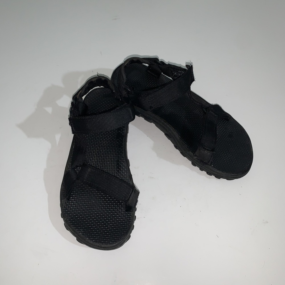 Teva Sandals Shoes Womens 7 Black Nylon Hook & Loop Hiking Water Outdoor EU 38.5